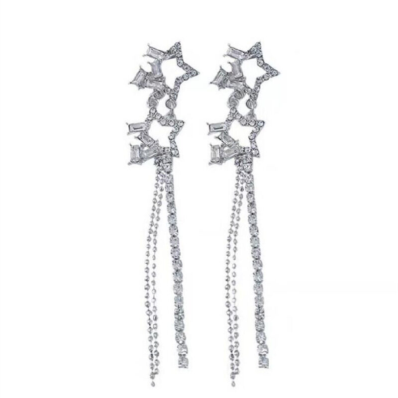 Xingx Water Drop Tassel Earrings Simple