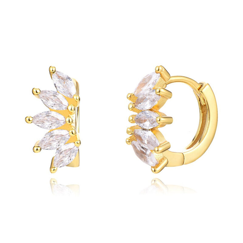 Ins Style Color Zircon All-match Earrings Symmetrical Horse