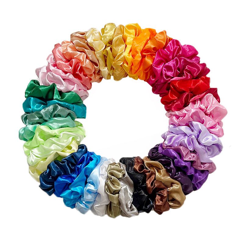 Solid Color Large Intestine Hair Ring Flower Band
