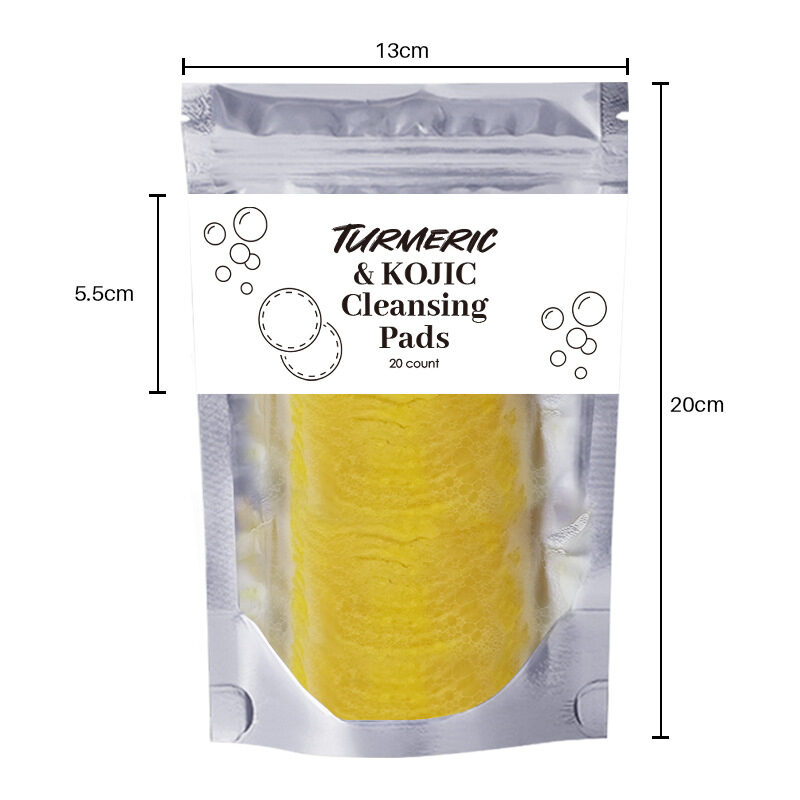 Turmeric Exfoliating Cleansing Pads Compressed Facial Sponges Skin