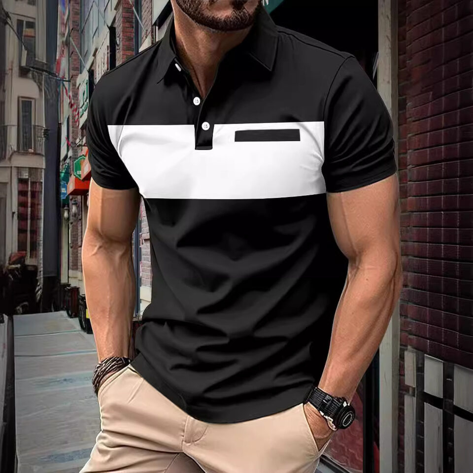 Men's Short Sleeve Polo Shirt Casual