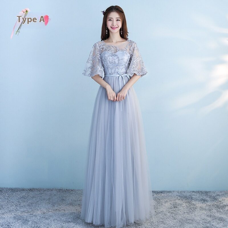 Long Bridesmaid Blue Wedding Dress Girlfriends Party