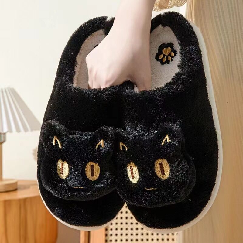 Cotton Cat Slippers Soft Plush Comfy Warm Couple