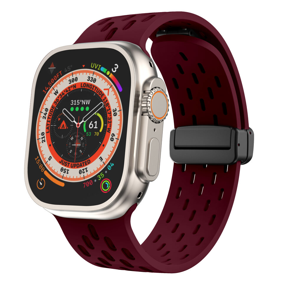 Mesh Magnetic Buckle Silicone Strap Iwatch