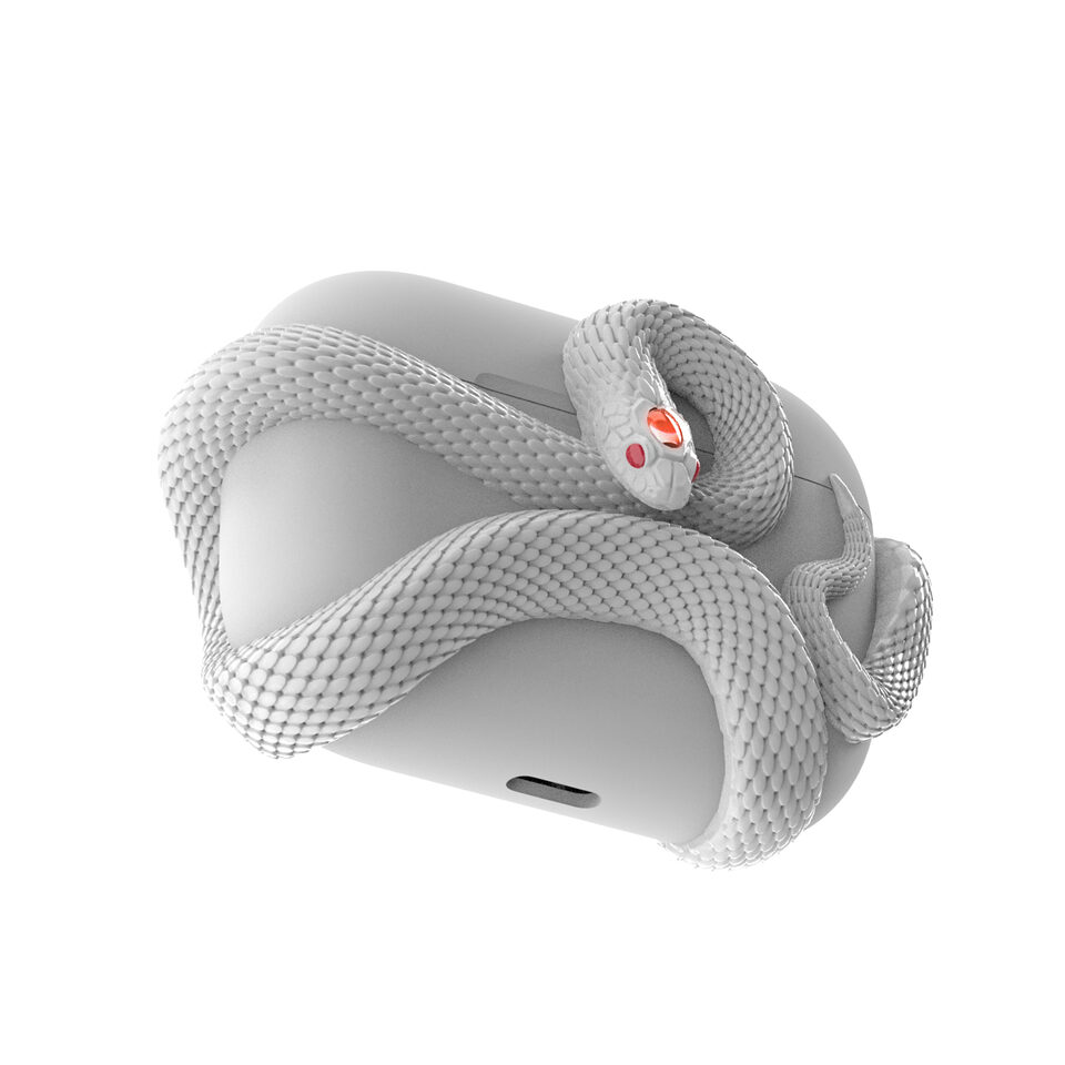 Creative Horrible Snake Wireless Earphone Case Headset Protective