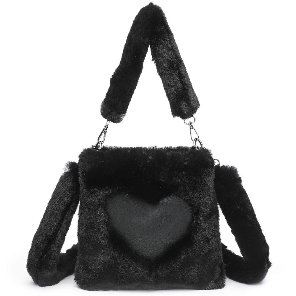 Women Fluffy Shoulder Bag Top-handle Female Autumn Winter
