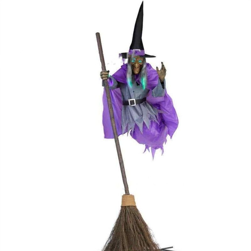 Halloween Flying Witch Decoration Ghost Outdoor Scary Animatronics