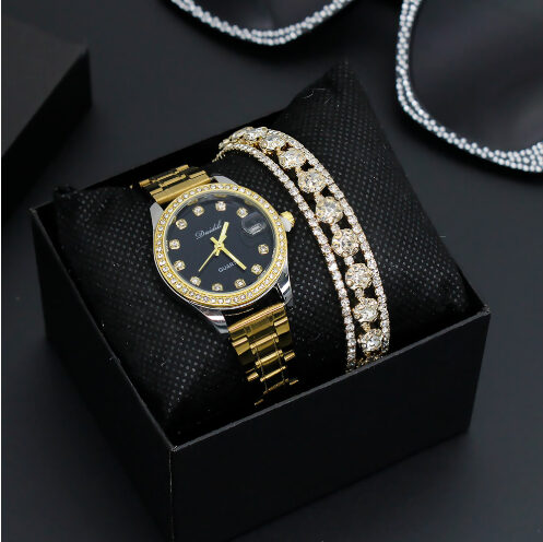 Women's Watch Affordable Luxury Fashion Diamond Women's Watch Bracelet Student Watch Gift Suit