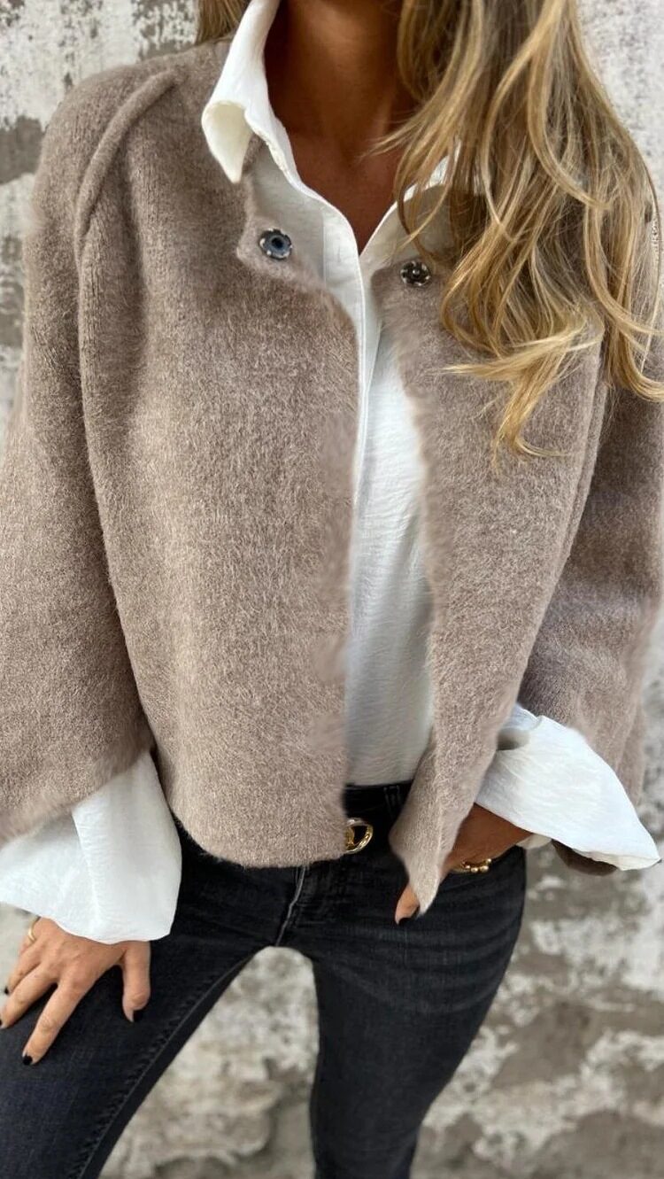 Women's Batwing Sleeve Cardigan Ins Fashion Cropped Jacket