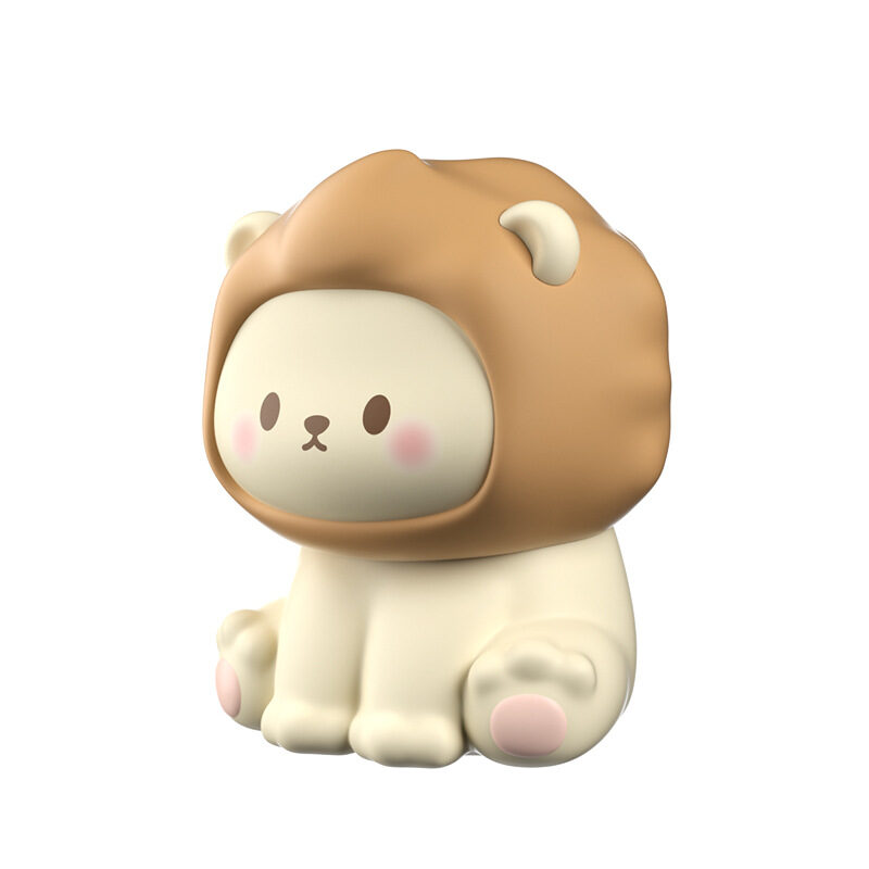 Cute Lion Night Light Rechargeable 3 Level Dimmable