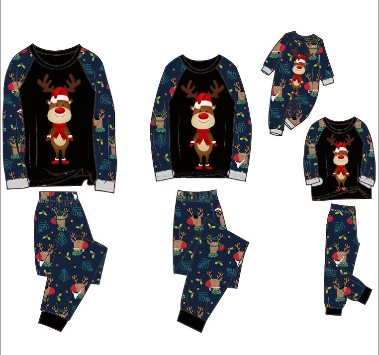 Family Pajamas Suit Baby Christmas Parent-child