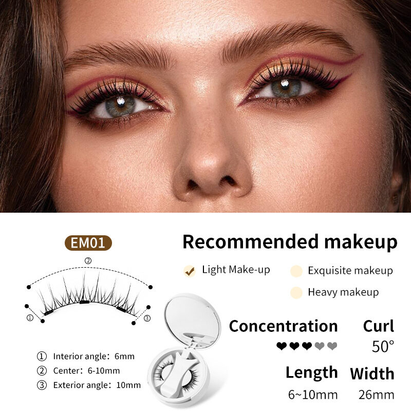 Magnetic False Eyelashes Integrated Storage Box Glue-free Magnet