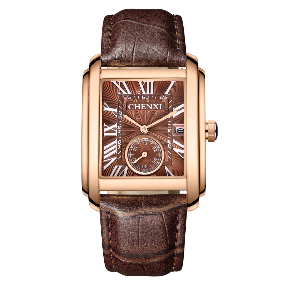 Square Quartz Watch Strap Men