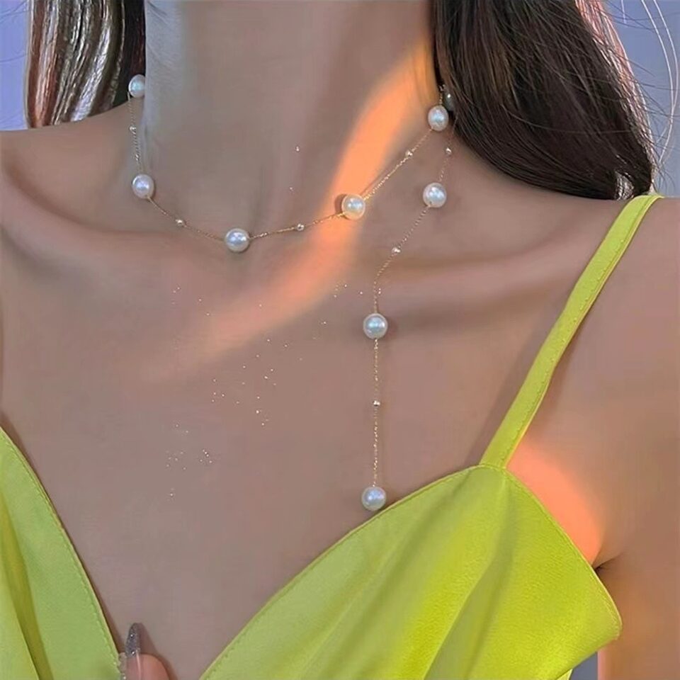 Trendy Pearl Necklace For Women Fashion Starry Choker