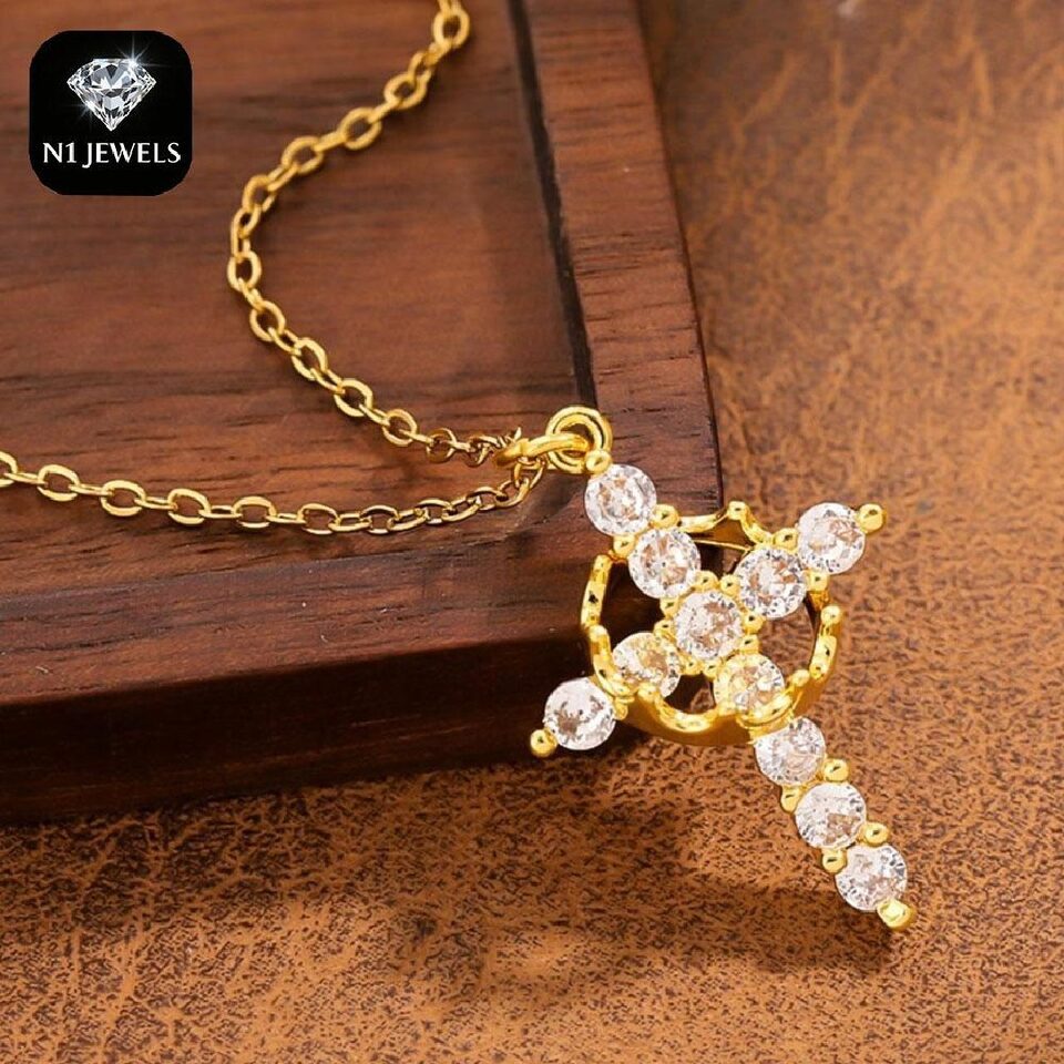 Christian Religious Symbola Drop Classic Crown & Cross