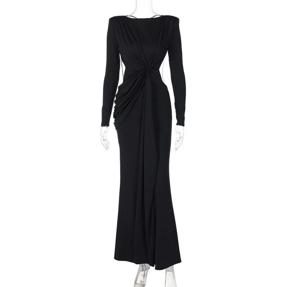 Women's Sexy Hot Girl Back Hollow-out Slim-fit Long
