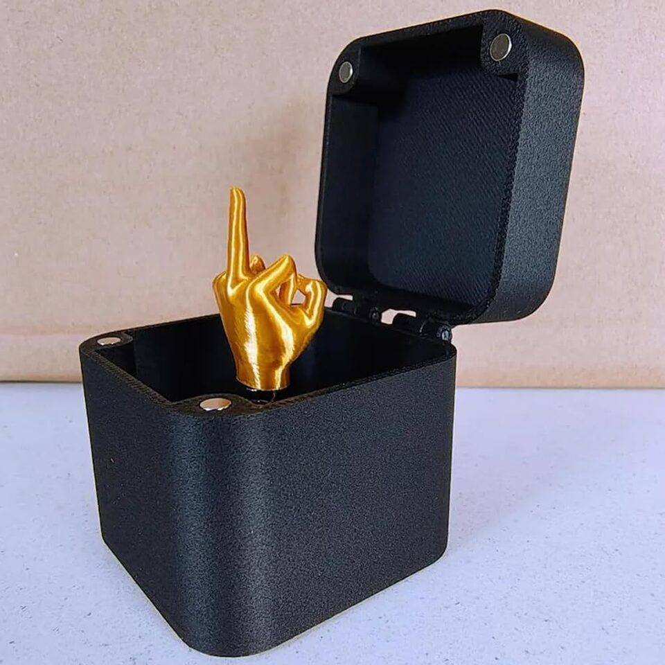 Christmas Interesting Prank Gift Middle Finger In Box