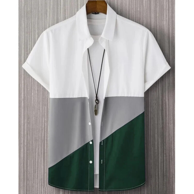 Fashion Trendy Men's Shirt Digital Printing Casual Breathable