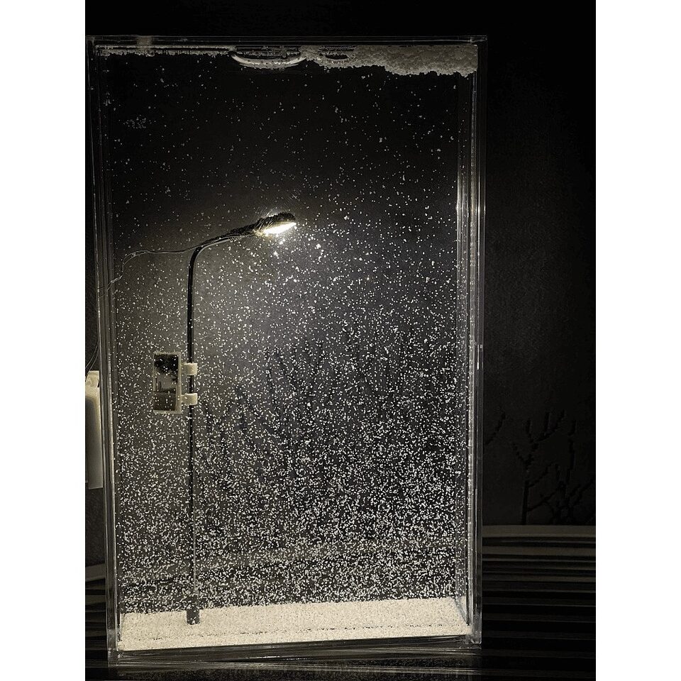 Snow Night Flow Hemp Small Lamp Scene Street