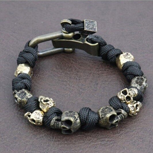 Halloween Jewelry Skull Premium Paracord Bracelet Stylish Men's