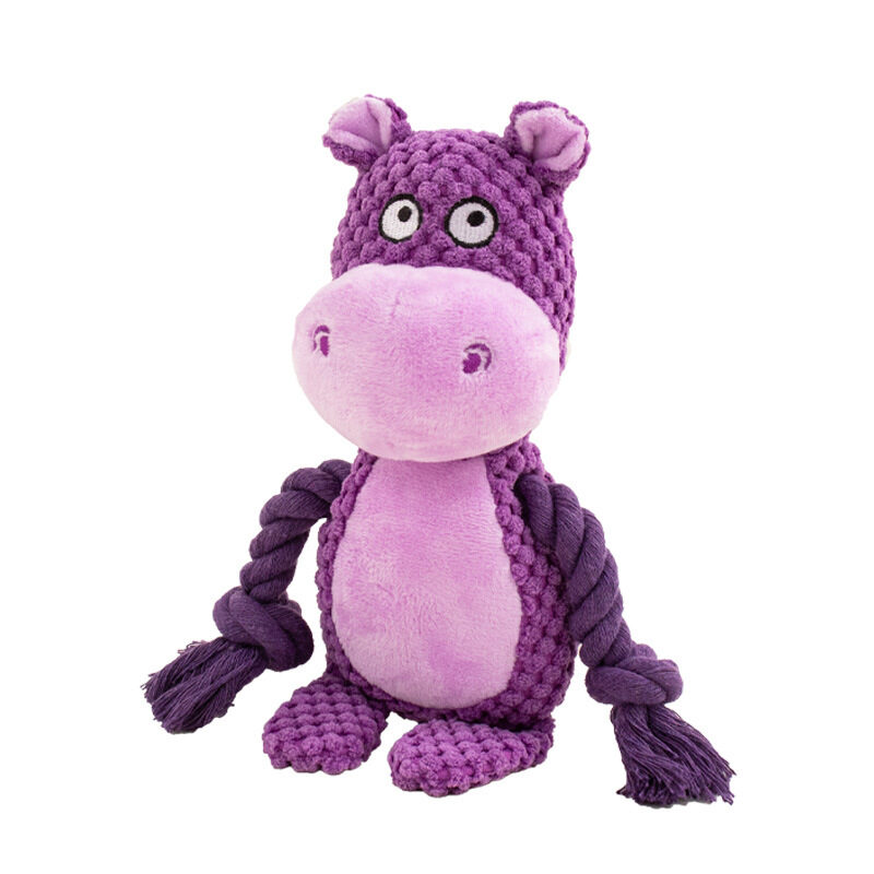 Pet Plush Sound Cotton Rope Toys Interactive Tug