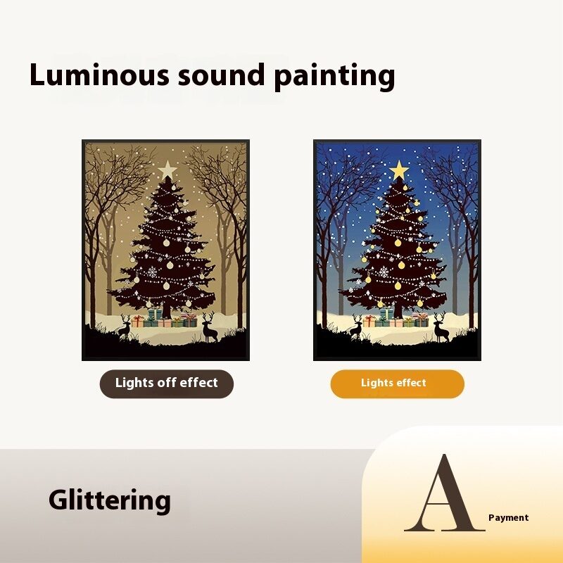 New Luminous Speaker Christmas Tree Painting Bluetooth Desktop