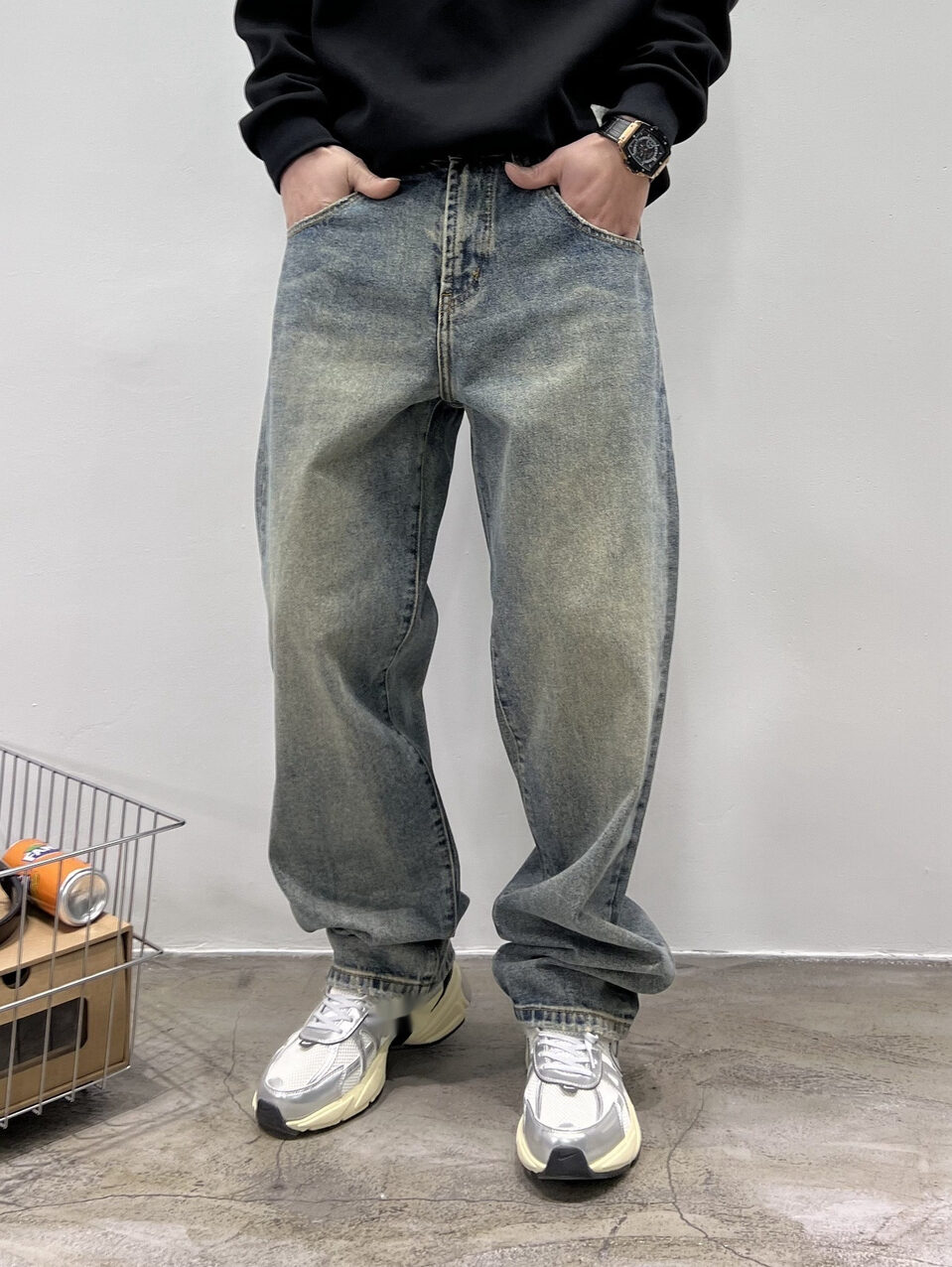Jeans Men's Autumn New Baggy Straight Trousers Casual