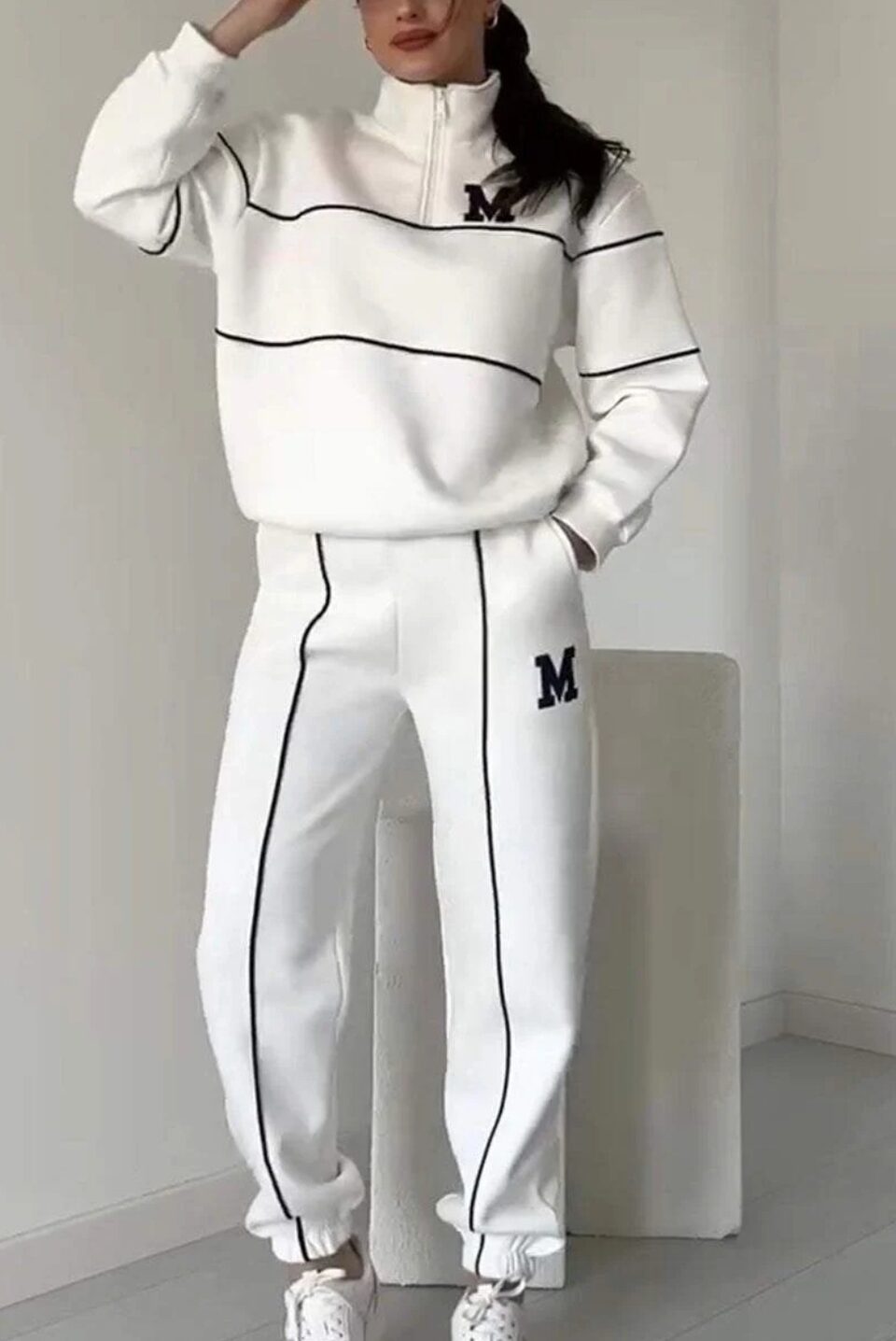 Womens 2 Piece Outfits Lounge Hoodless Pullover Sweatshirt