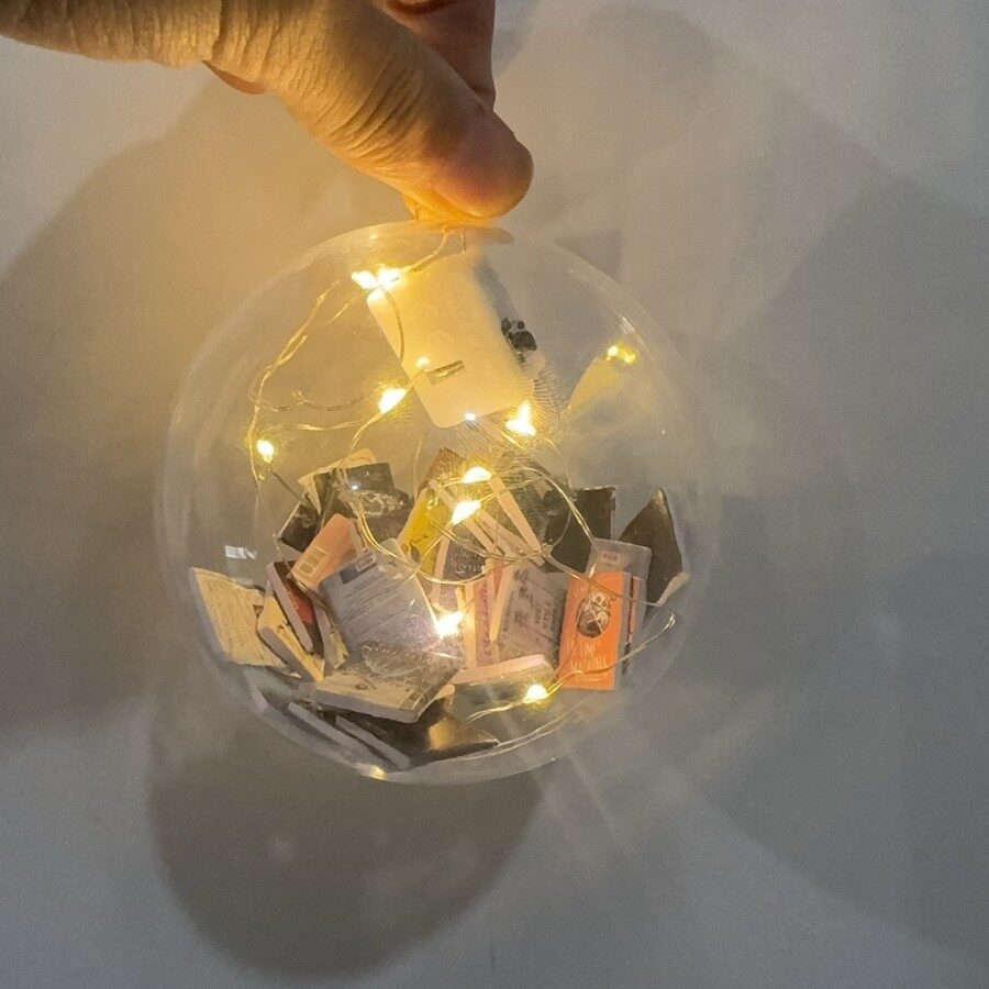 Christmas Decorations Ball Pendants Full Of Books