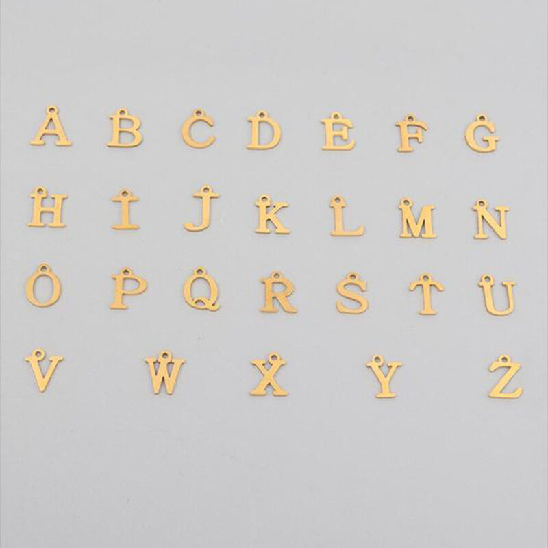 European And American 26 English Letter Necklace Stainless