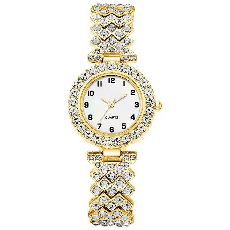 Fashion Jewelry 2pcs Luxury Women Watch Set Silver