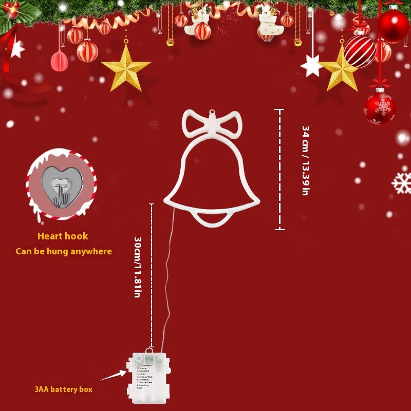 Christmas Bell Hanging Lamp Atmosphere Tree Decoration