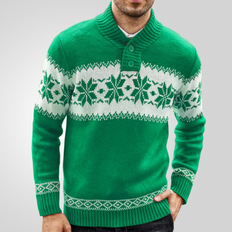 Men's New Pullover Sweater Autumn And Winter Long