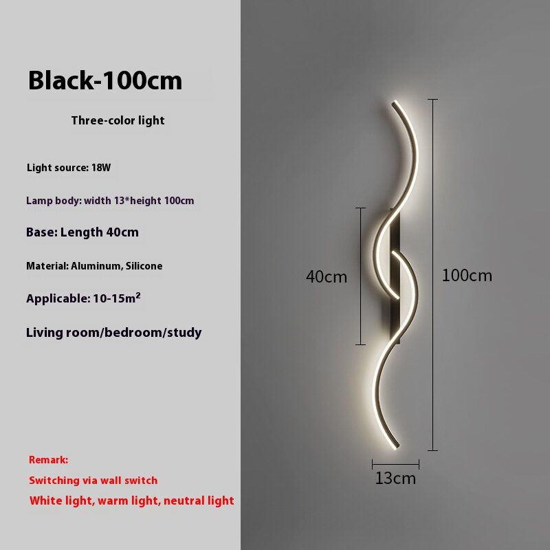 Simple Bedside Wall Lamp Living Room Background Aisle