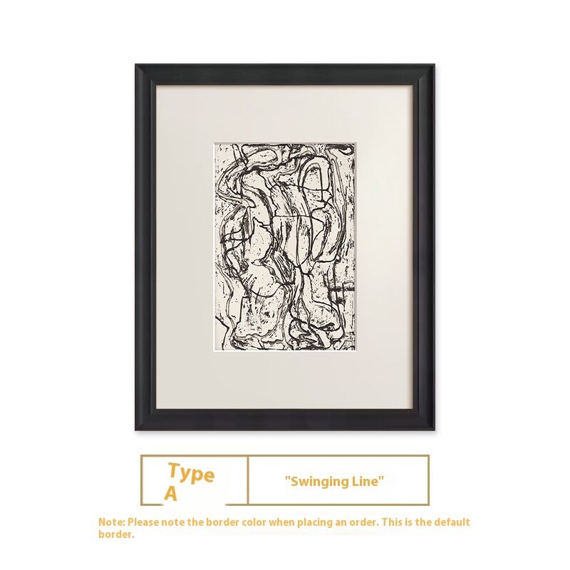 Black And White Lines High-end Abstract Paintingfor Hanging