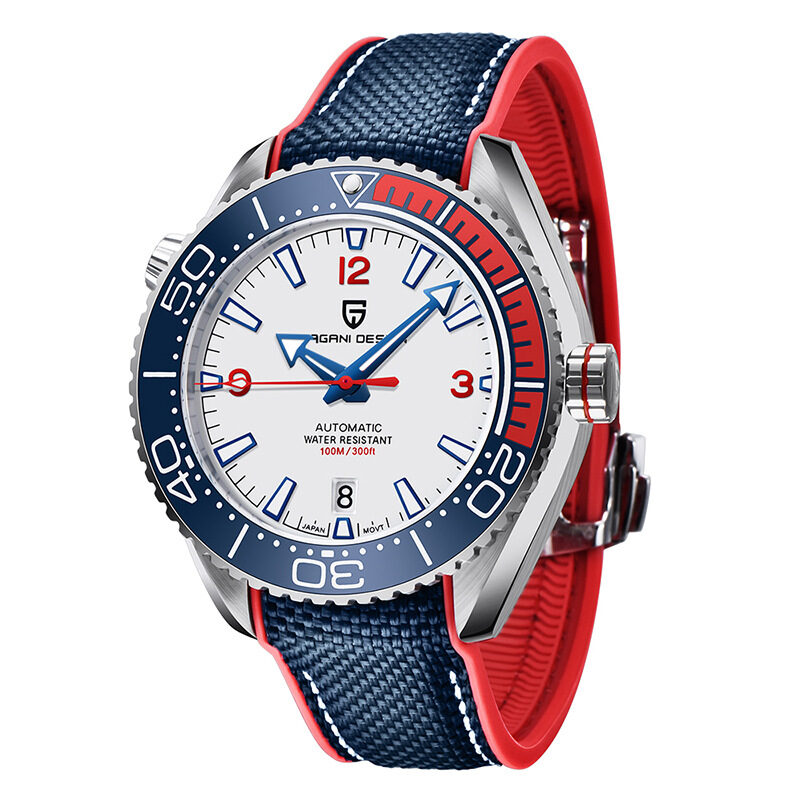 Fashion Rotatable Digital Watch Bezel Luminous Men's Mechanical