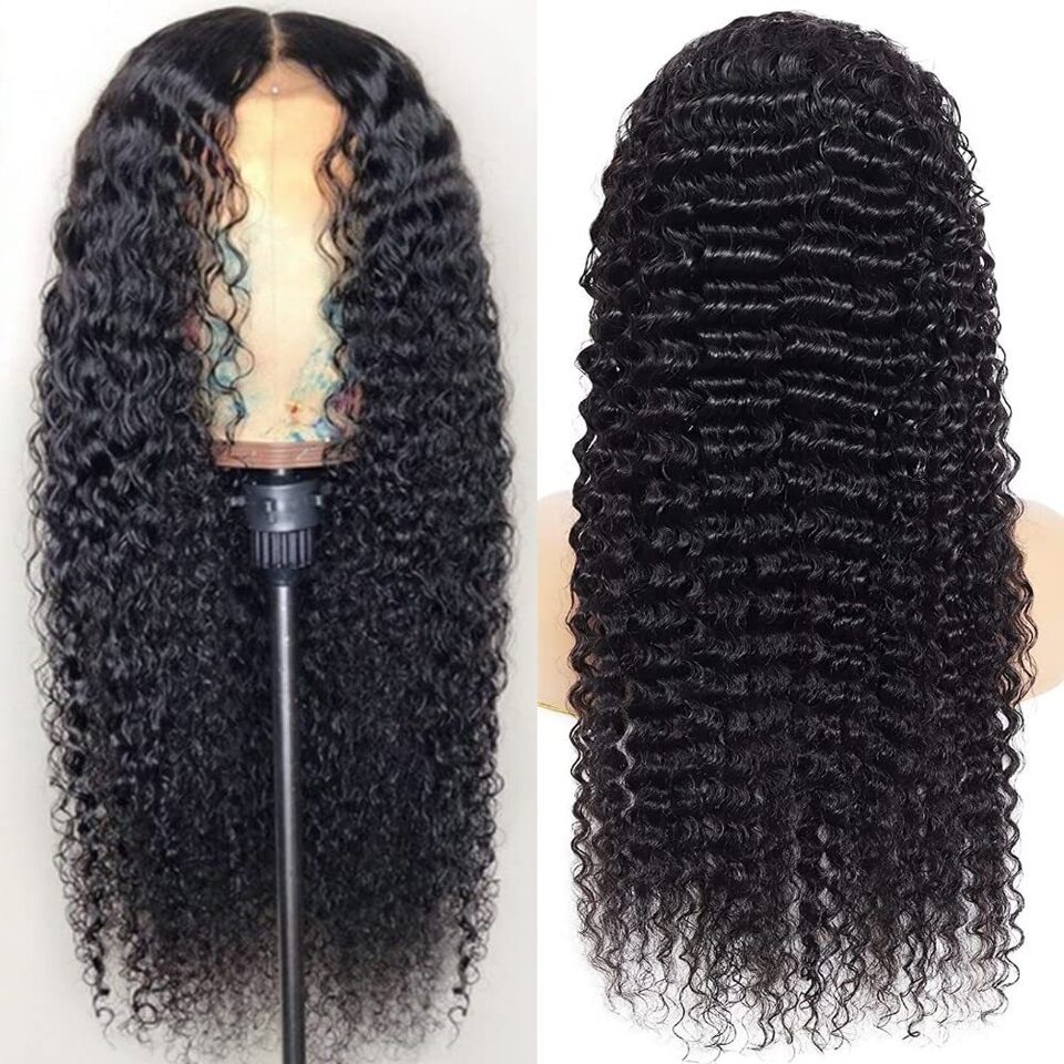 Front Lace Human Hair Wig Deep Wave Wigs