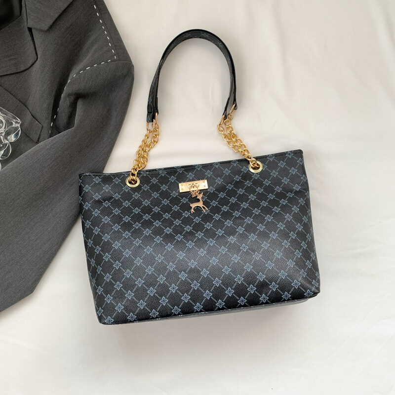 Retro Commuter Texture Chain Shoulder Bag For Women