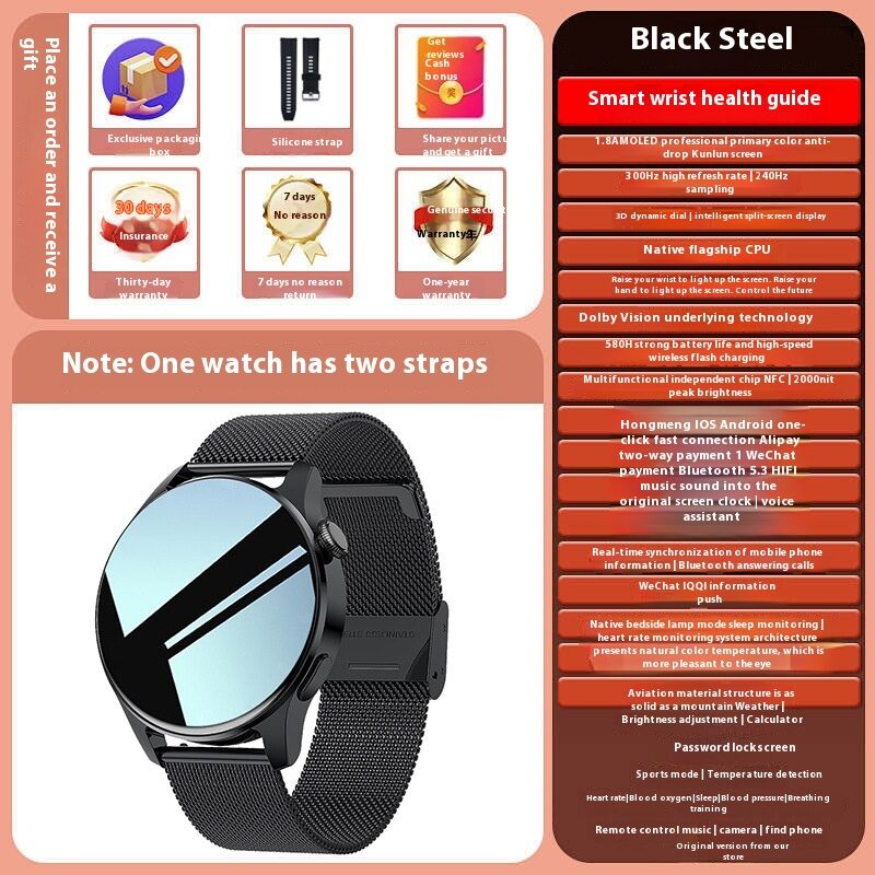 Smart Watch Bluetooth Calling Heart Rate Blood Pressure