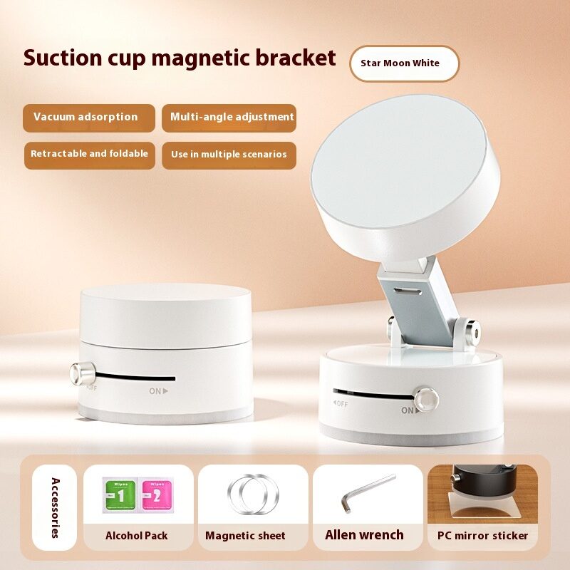 Foldable Magnetic Vacuum Car Phone Holder Suction Cup