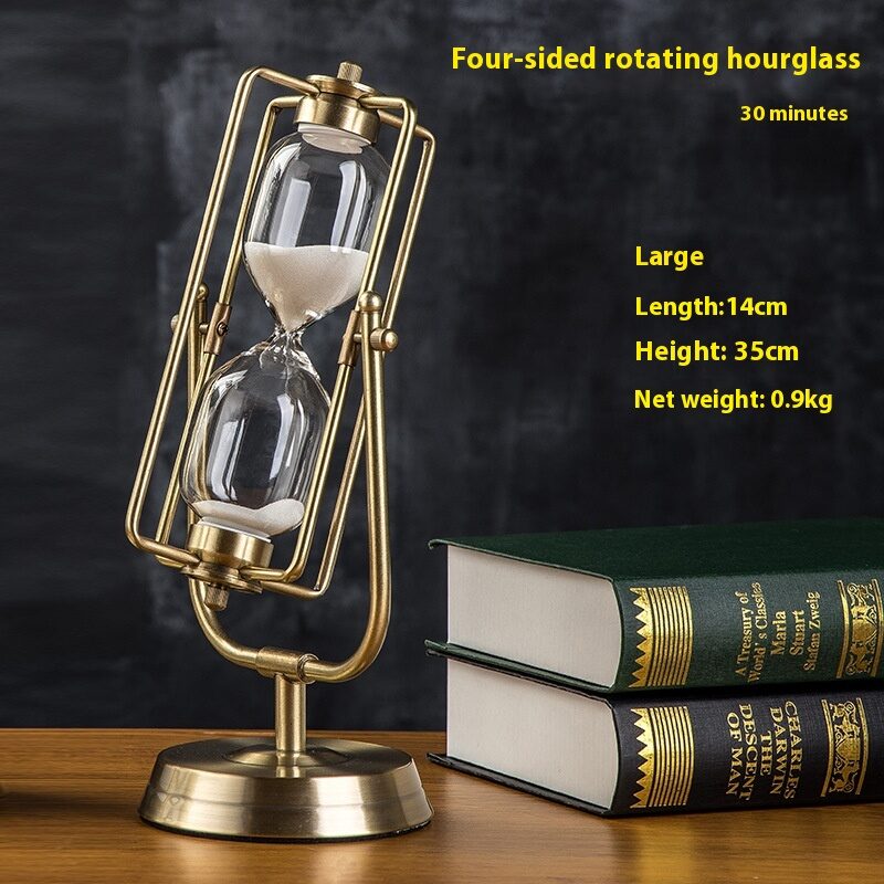 Creative Wooden Hourglass Timer 15 Minutes Desk Study