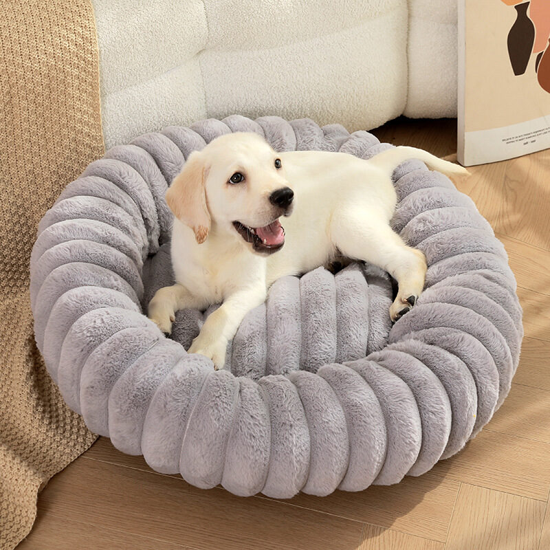Pet Kennels Long Plush Round Cat Nest Winter