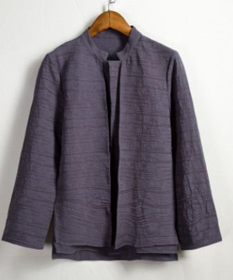Linen long-sleeved shirt men's Chinese style cotton