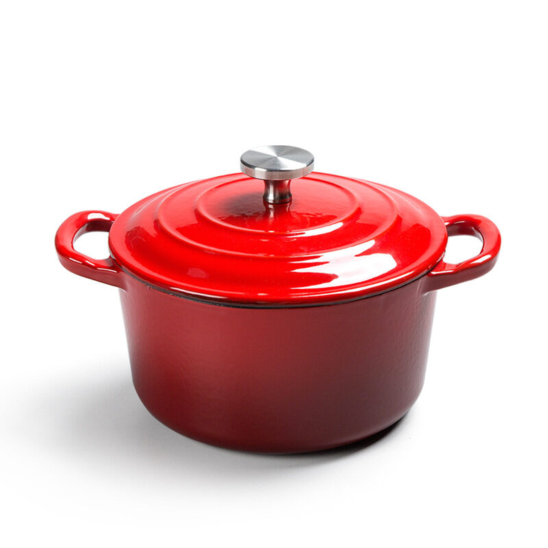 Enamel cast iron hat pot stock stew universal
