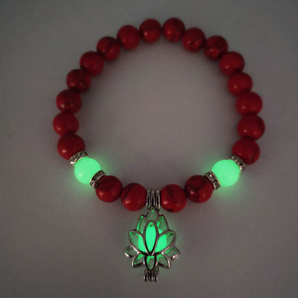 Energy Luminous Lotus Natural Stone Bracelet Yoga Healing