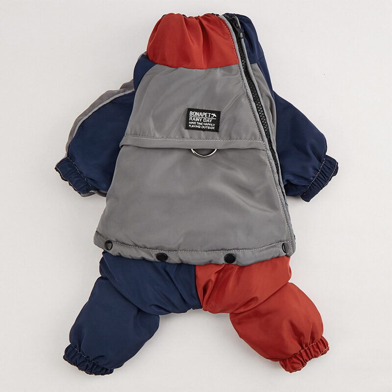 Pet Winter Color Matching Cotton-padded Clothes Dog Medium