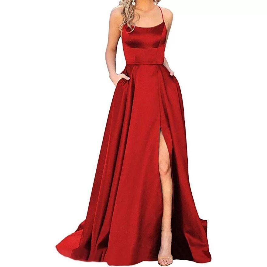 Solid Color Long Slimming And Shoulder Hollow Girlfriends