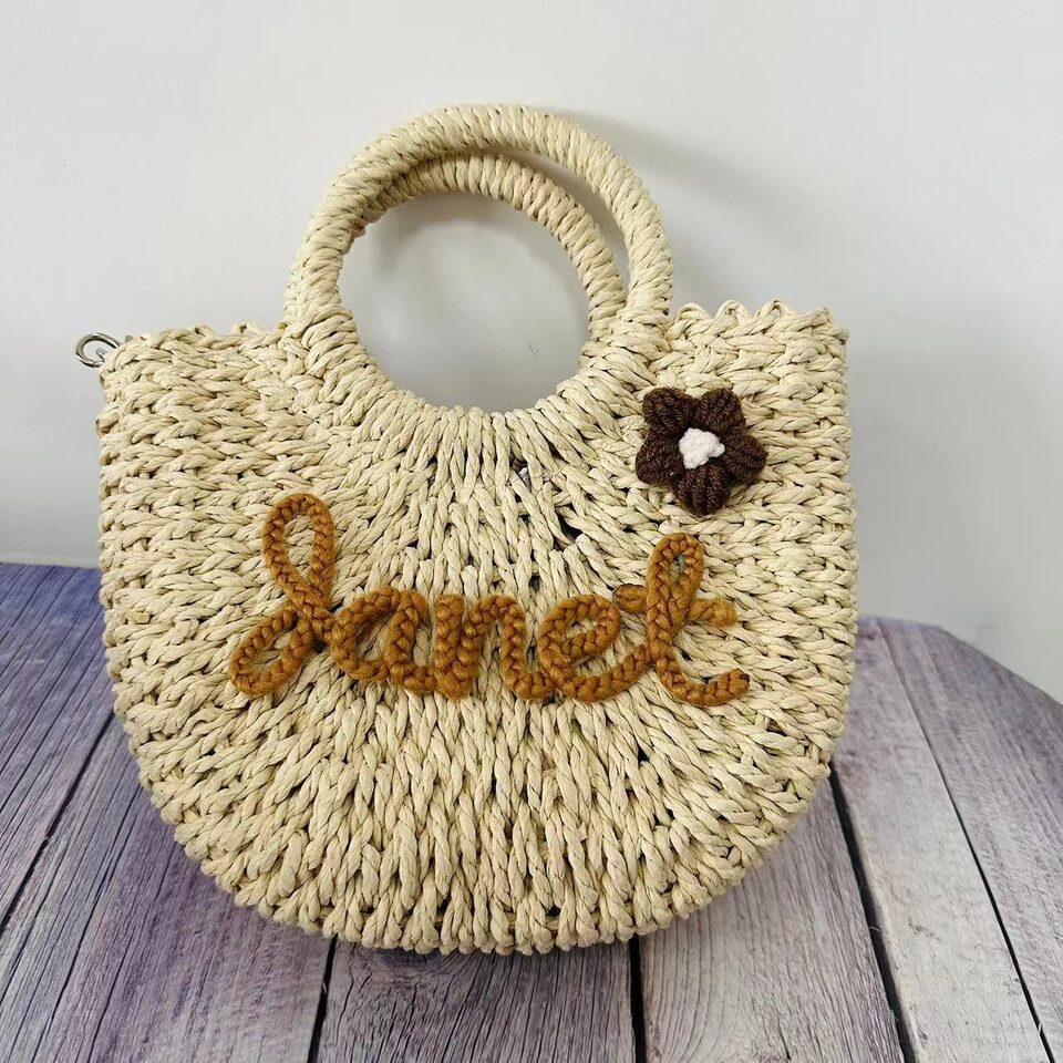 DIY Letter Name Seaside Vacation Style Grass Woven