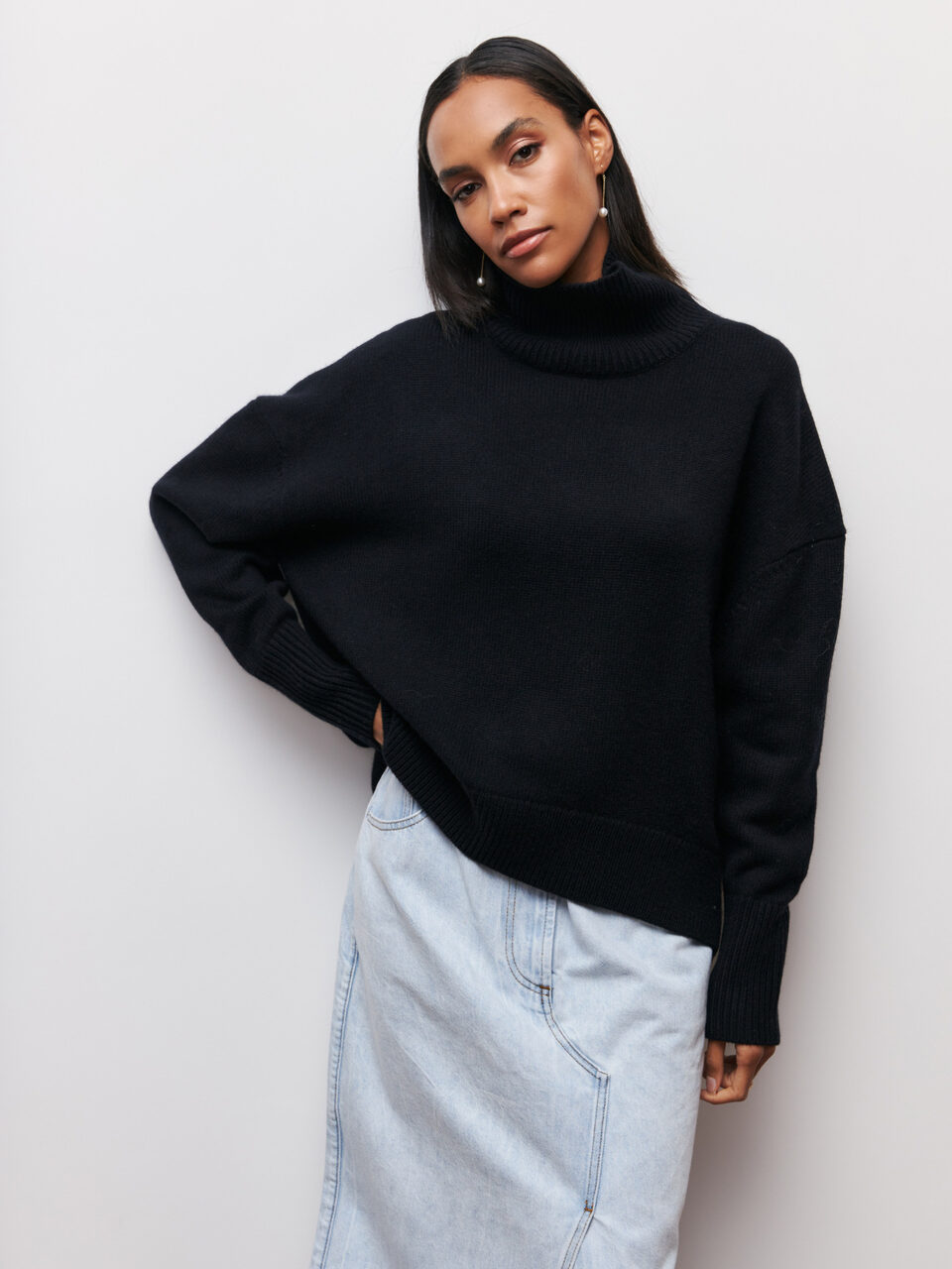 Winter Turtleneck Sweater Ins Solid Color Long Sleeve