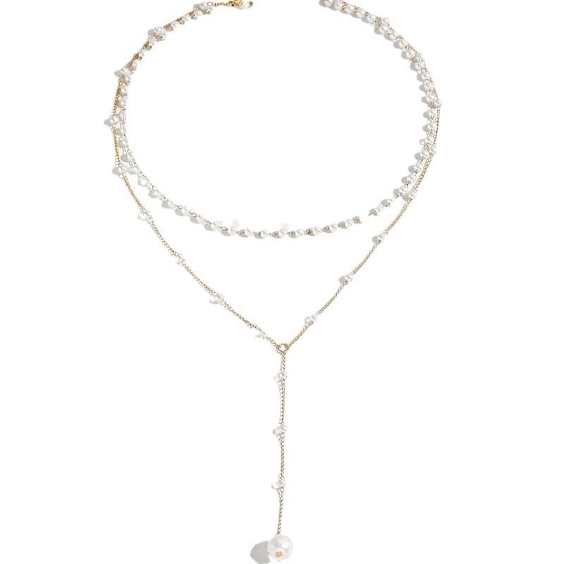 Pearl Double Layer Twin Necklace